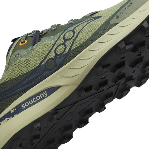 Saucony Women's Peregrine 15 Gore-Tex Waterproof Sneaker, Hemlock/Dusk, 7