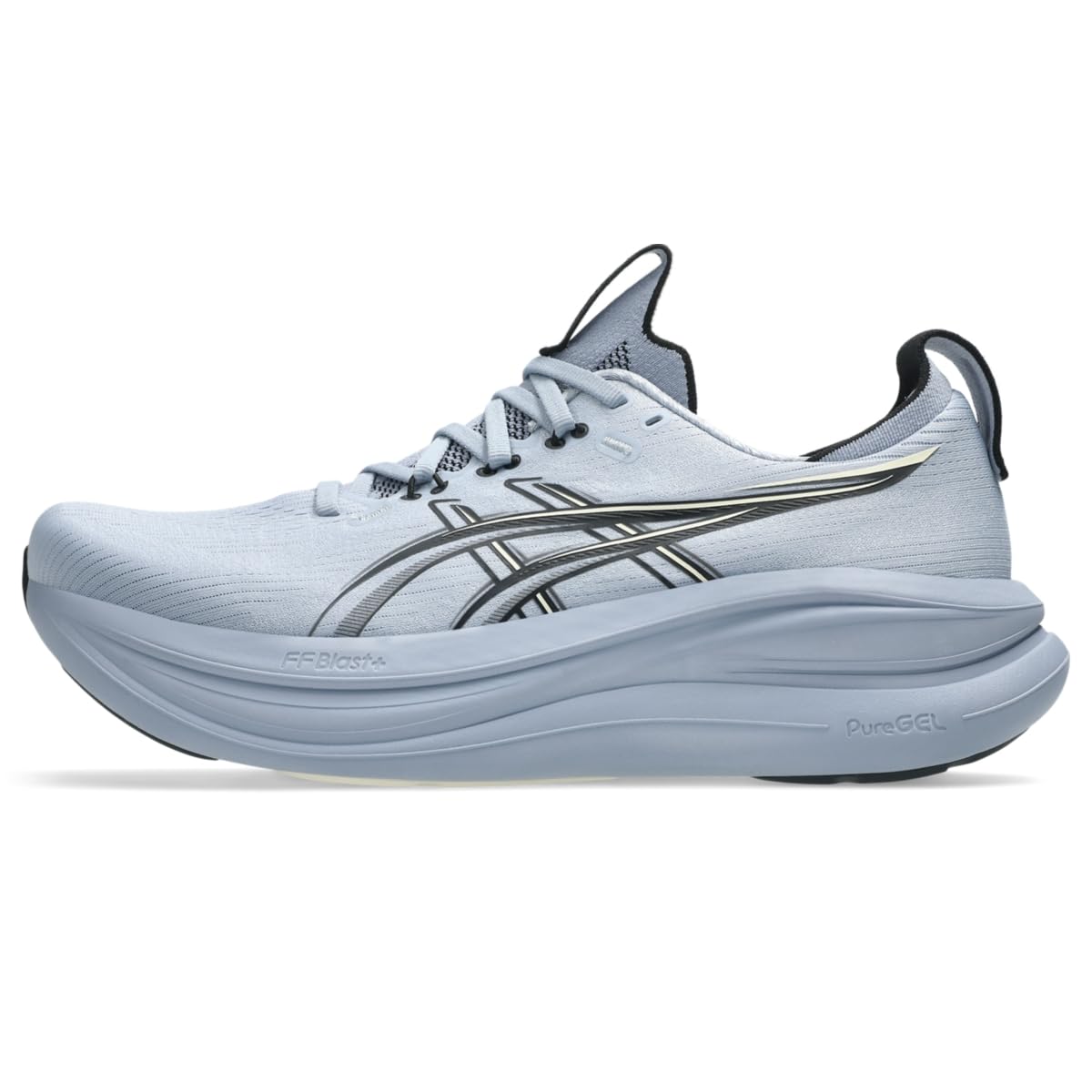 ASICS Men's Gel-Nimbus 28 Running Shoes, 10.5, Grey Blue/Black