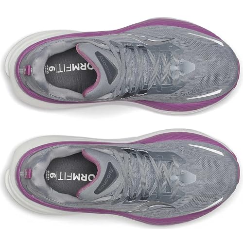 Saucony Women's Hurricane 24 Sneaker, Flint/Viola, 10.5