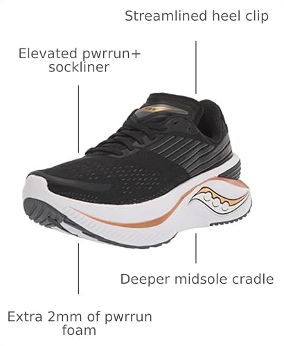 Saucony Women's Endorphin Shift 3 Running Shoe, Black/GOLDSTRUCK, 8 Medium
