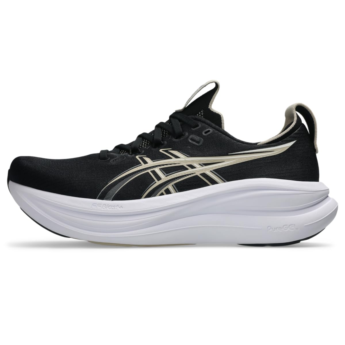 ASICS Men's Gel-Nimbus 28 Running Shoes, 10.5, Black/Feather Grey - product image