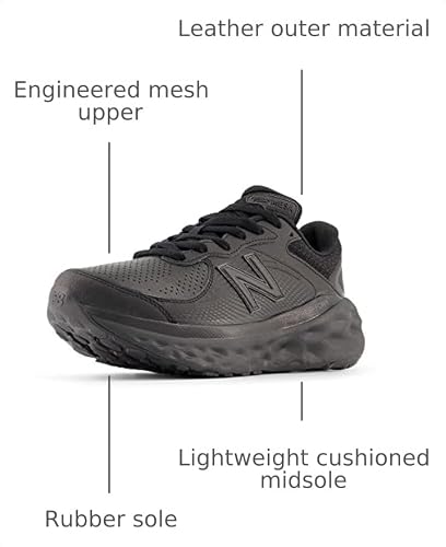 Women's New Balance Fresh Foam X 840F v1 Walking Shoes in Black/Black/Blacktop alternate view 7