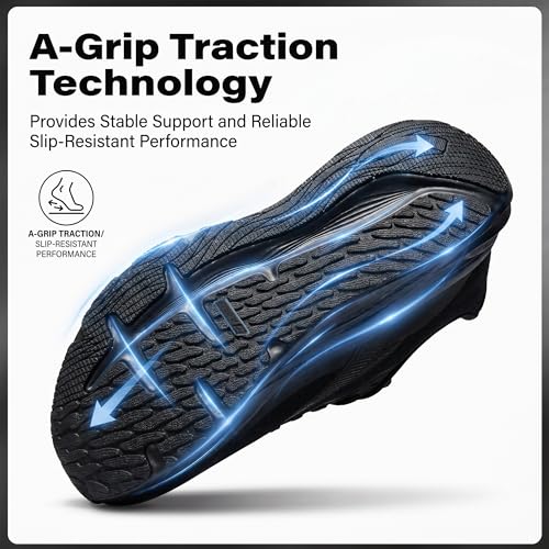 ANTA Men’s PG7 Running Shoes Cushioning Comfortable Breathable Athletic Workout Gym Cross Trainer Sports Sneakers, Black, 12