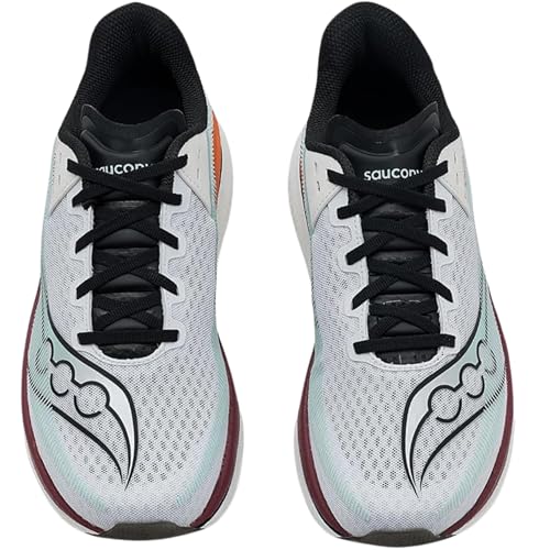 Saucony Men's Endorphin Azura Sneaker, White/Crimson, 9.5