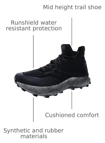 Saucony Mens Endorphin Mid Fitness Workout Running Shoes Black 12 Medium (D)