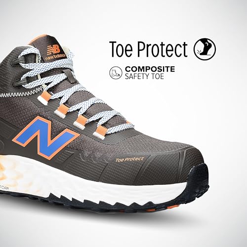 New Balance Fresh Foam Cremorne Composite Toe Safety Shoes for Men - Non Slip in Electrical Hazard - Brown alternate view 2