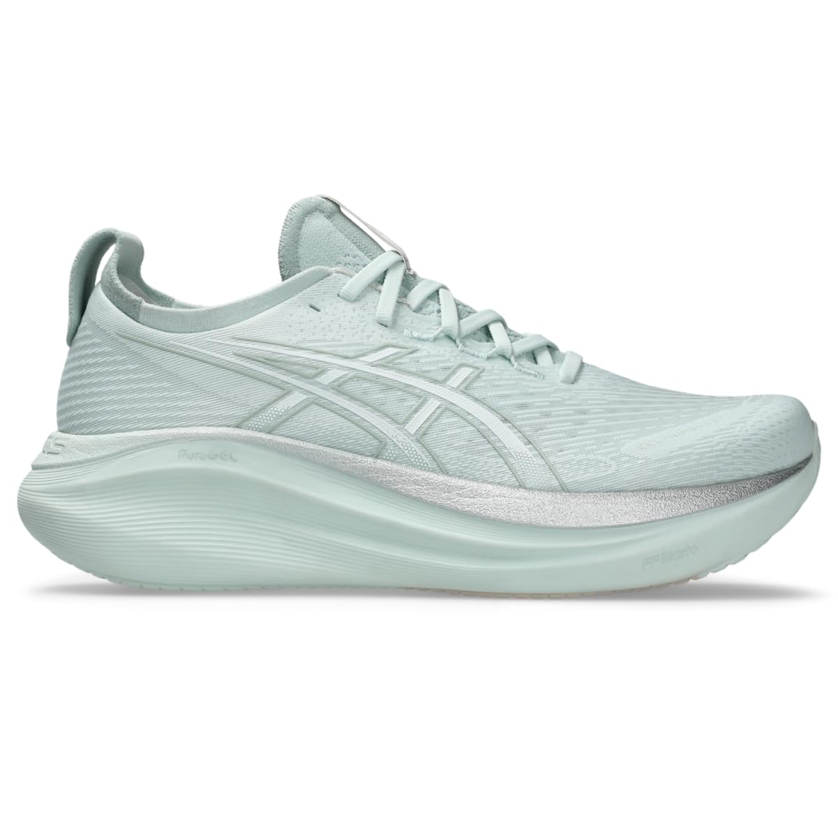 ASICS Men's Gel-Nimbus 27 Running Shoes, 10.5, Pure Aqua/White