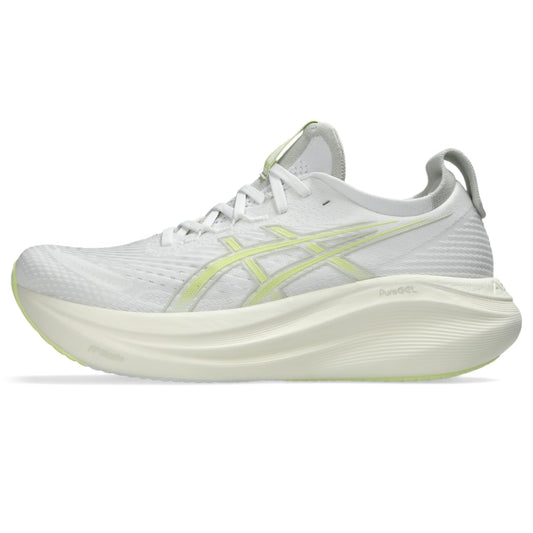 ASICS Men's Gel-Nimbus 27 Running Shoes, 10.5, White/Huddle Yellow