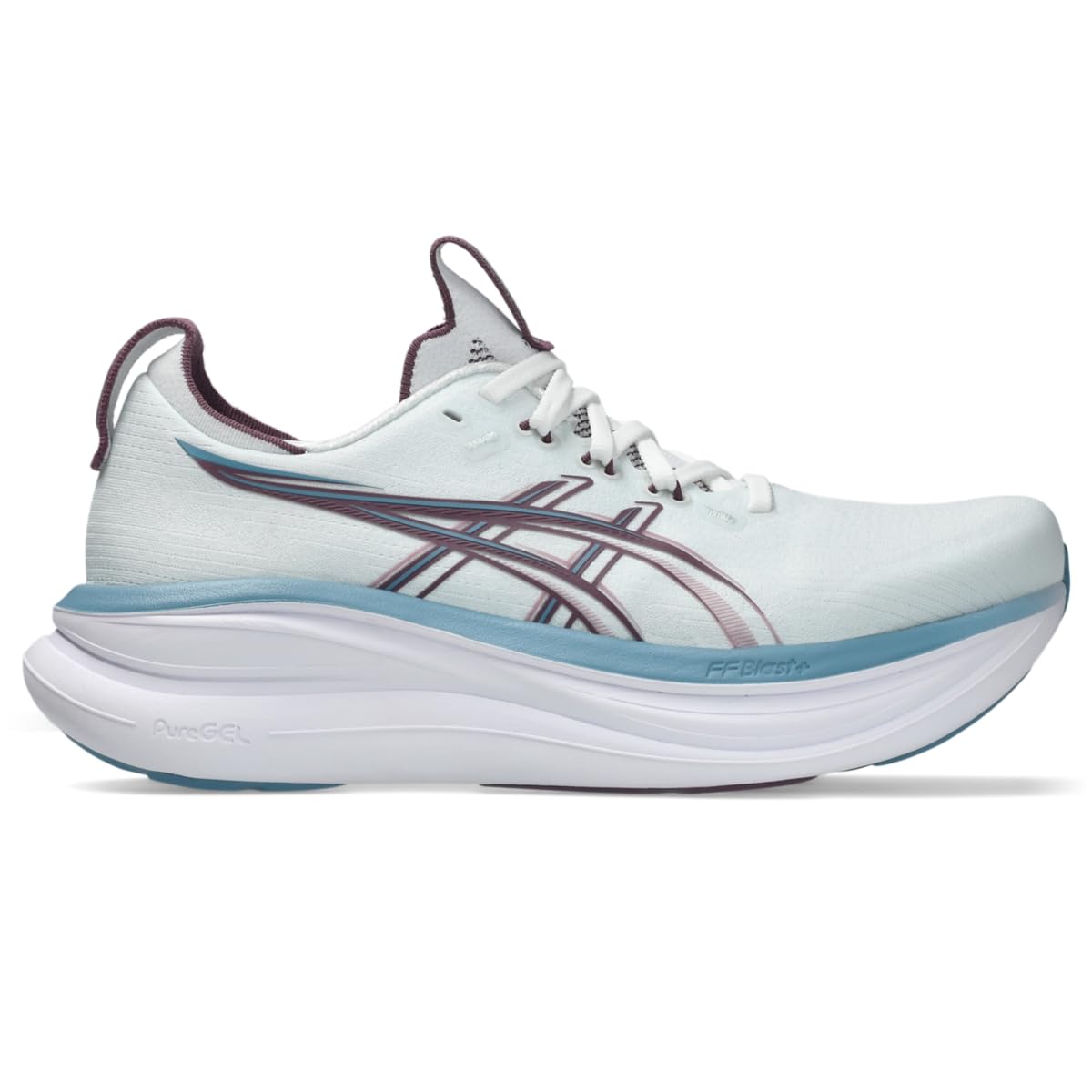 ASICS Women's Gel-Nimbus 28 Running Shoes, 5.5, Arctic Blue/Velvet Purple