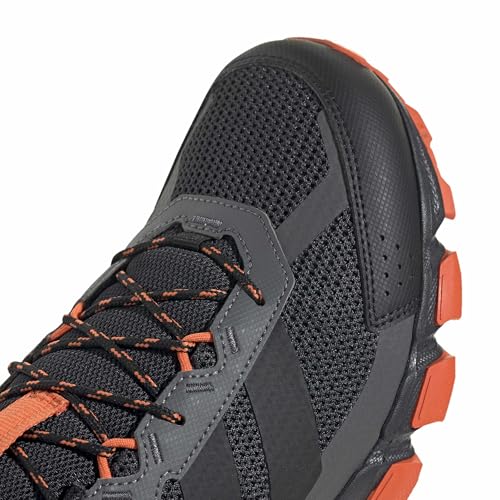 adidas Men's Terrex Rockadia Trail Running, Carbon/Black/Semi Impact Orange, 13