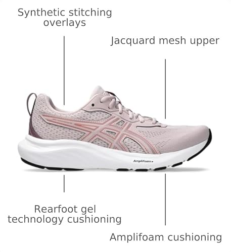 ASICS Women's Gel-Contend 9 Running Shoes, 6.5, Watershed Rose/Desert RED