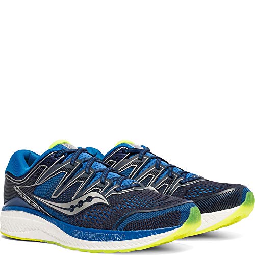 Saucony Men's Hurricane ISO 5, Navy/Citron, 8