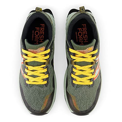 New Balance Men's Fresh Foam X Hierro V7 Trail Running Shoe, Deep Olive Green/Black, 8.5 W