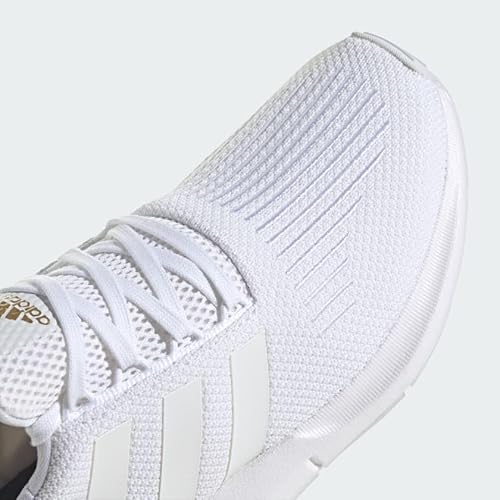 adidas Womens Swift Run White/White/Gold Metallic 5