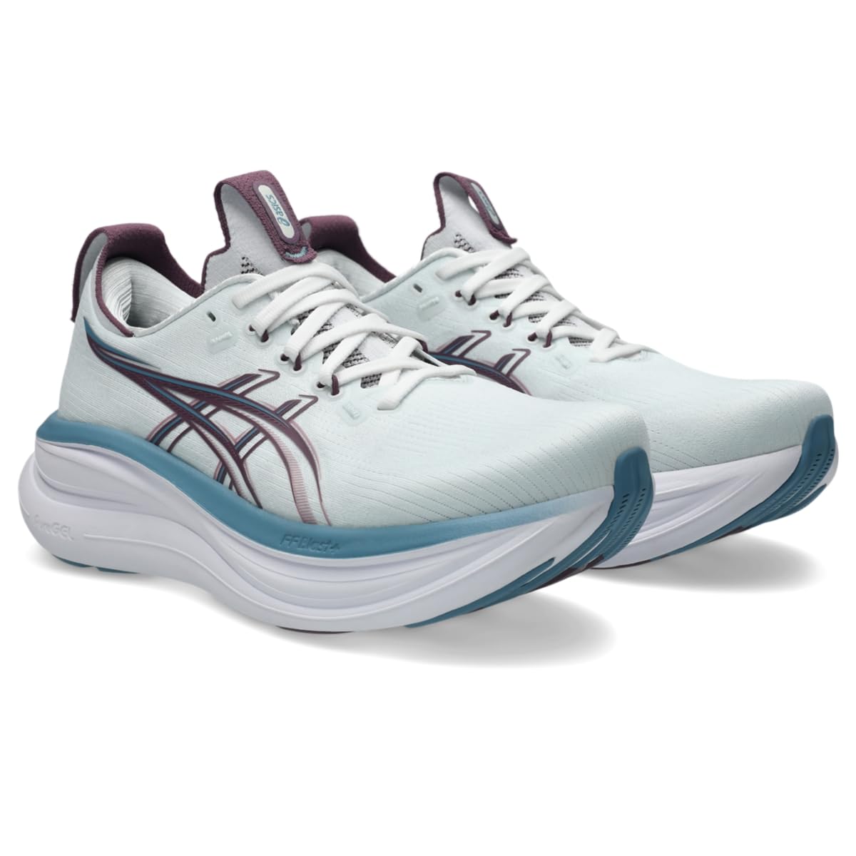 ASICS Women's Gel-Nimbus 28 Running Shoes, 5.5, Arctic Blue/Velvet Purple