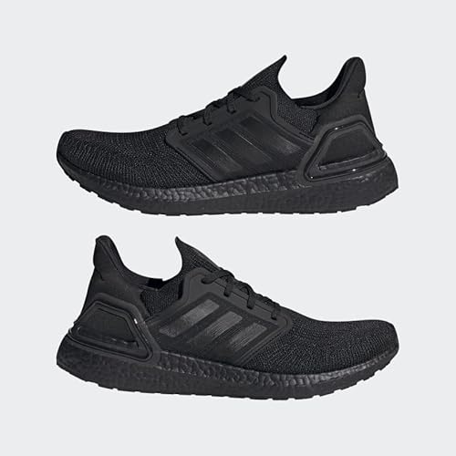 adidas Men's Ultraboost 20 Running Shoe, Black/Black/Solar Red, 7 M US