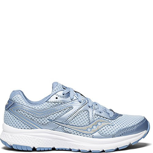 Saucony Women's Cohesion 11 Running Shoe, Fog/Blue, 7 Medium US