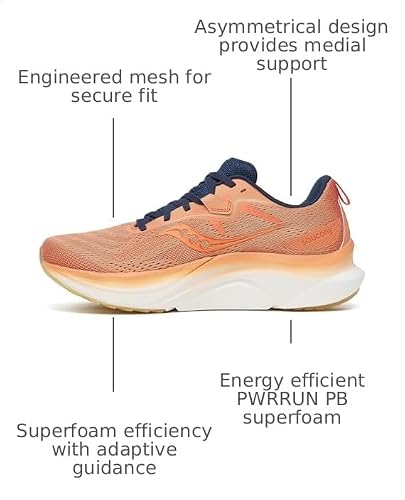 Saucony Men's Tempus 2 Sneaker, Rust/Navy, 15