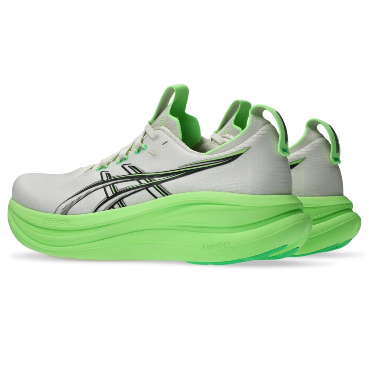 ASICS Men's Gel-Nimbus 28 Running Shoes, 10.5, Cream/Black - alternate product view 3