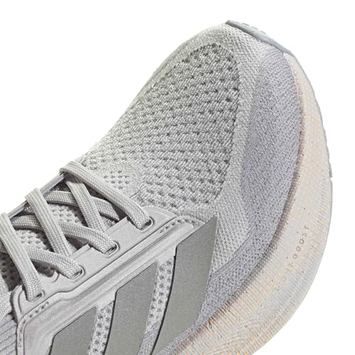 adidas Women's Ultraboost 5X Running, Solid Grey/Silver Metallic/Beam Orange, 10