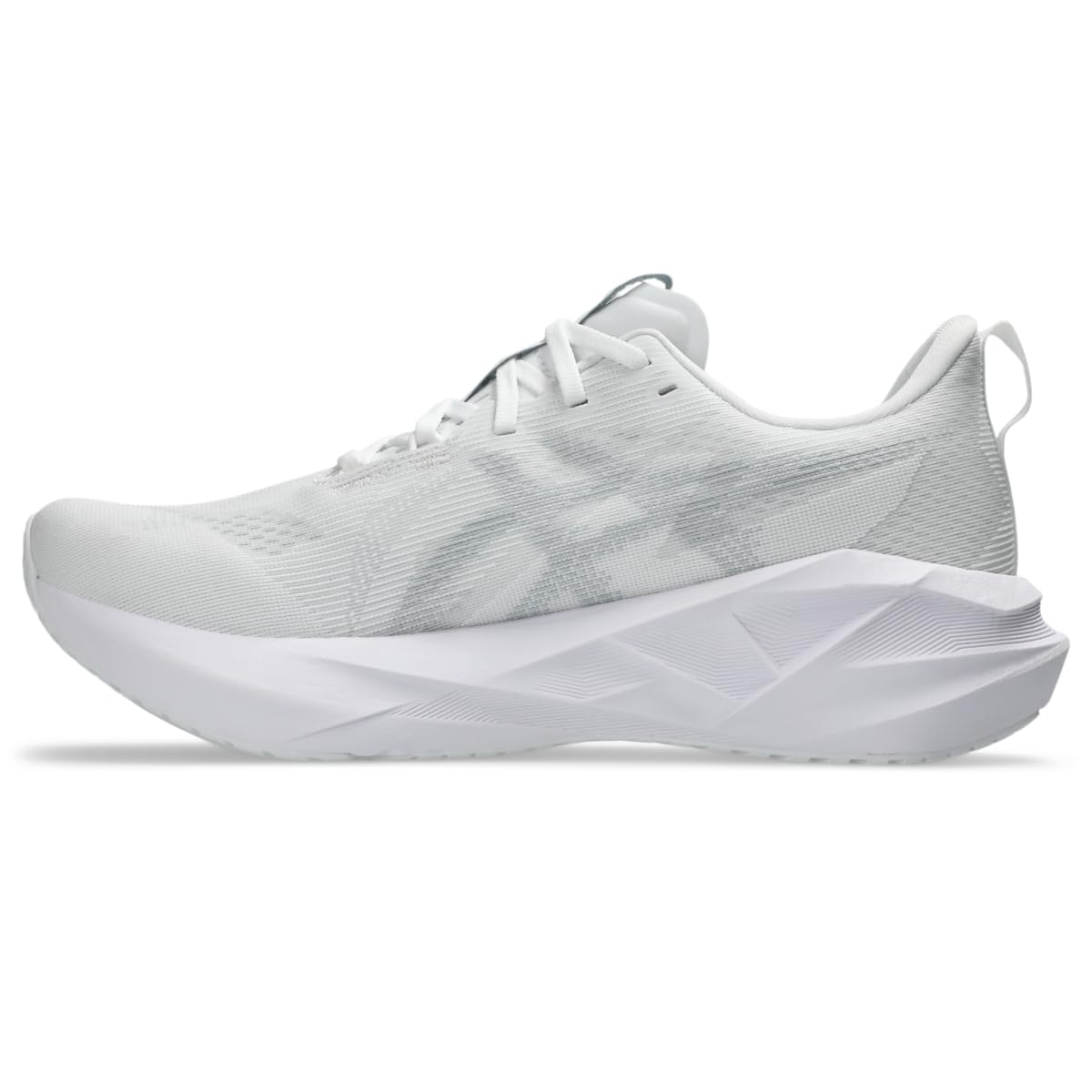 ASICS Men's NOVABLAST 5 Running Shoes, 10.5, White/Piedmont Grey - alternate product view 4