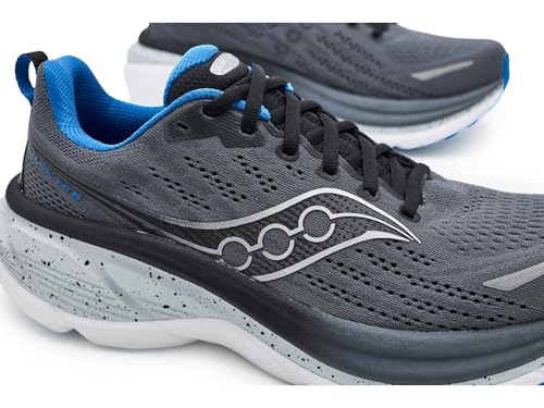 Saucony Men's Hurricane 25 Sneaker, Shadow/Black, 10.5
