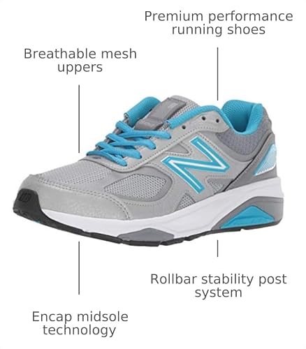 New Balance Women's Made in US 1540 V3 Running Shoe, Silver/Polaris, 6 M US