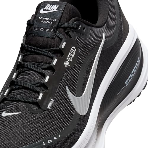 Nike Mens Vomero 18 Gore-TEX Black/Metallic Silver/Anthracite/White 11 Medium