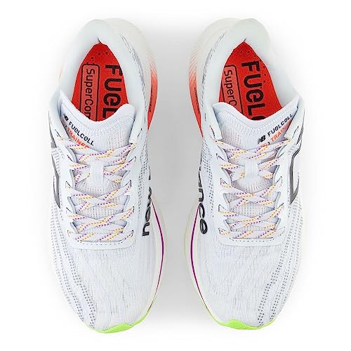 New Balance Men's FuelCell SuperComp Trainer V2 Running Shoe, Ice Blue/Neon Dragonfly, 14 W