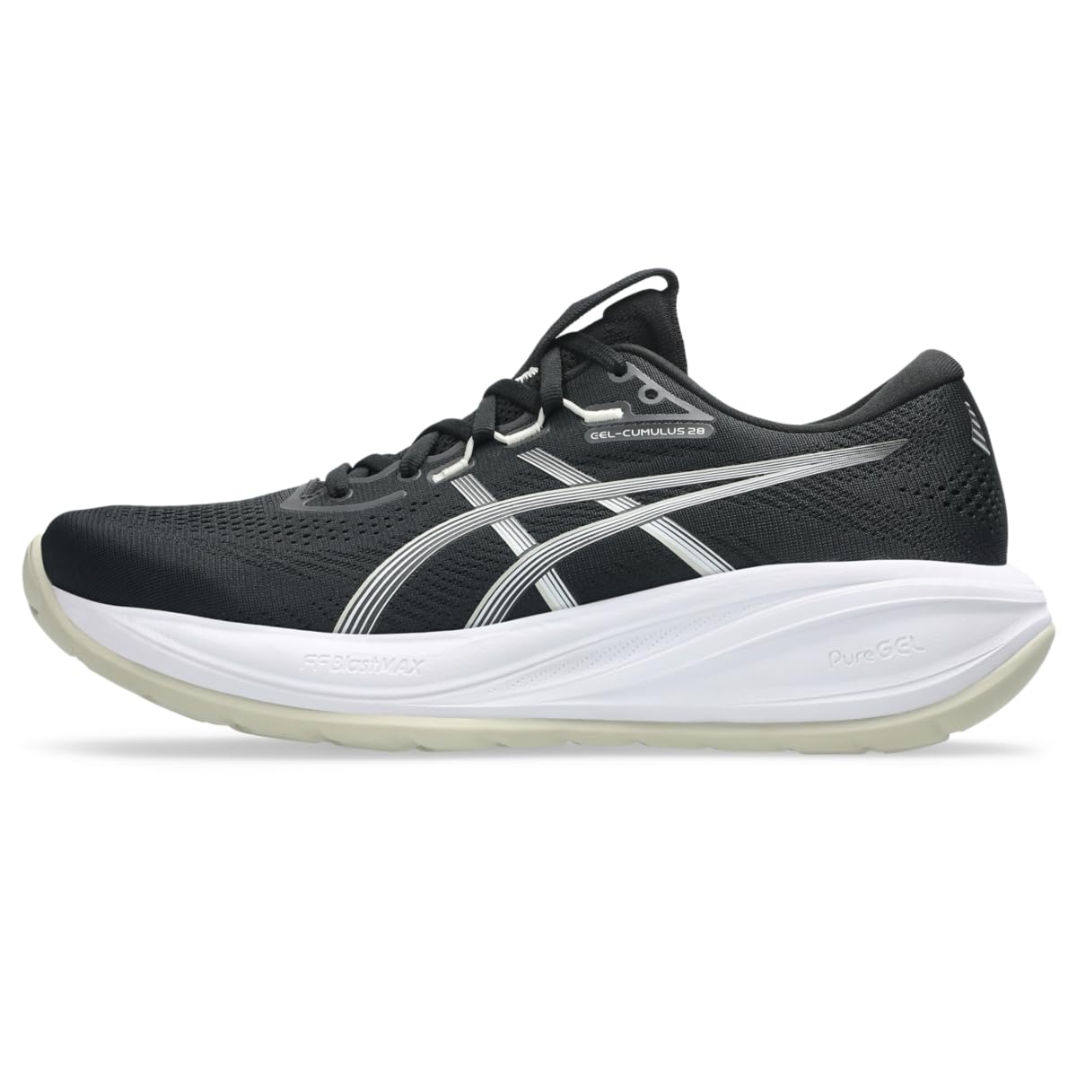 ASICS Men's Gel-Cumulus 28 Running Shoes, 10.5, Black/White - product image
