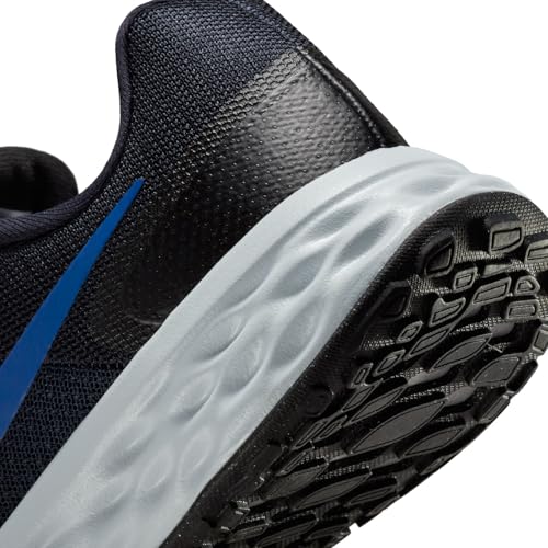 Nike Men's Revolution 5 Flyease Running Shoe, Dk Obsidian Hyper Royal Black Grey Fog Hyper Crimson, 7.5 UK