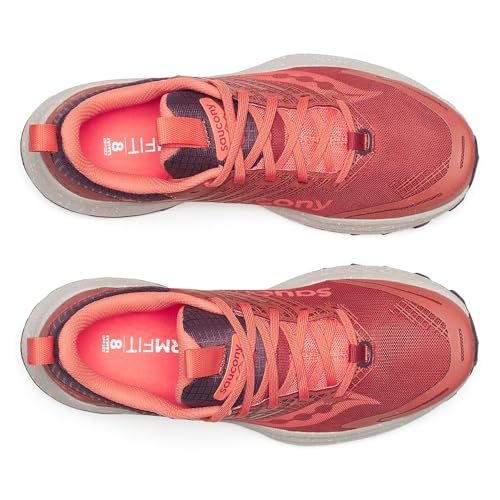 Saucony Women's Ride Tr2 Sneaker, Brick/Wine, 10