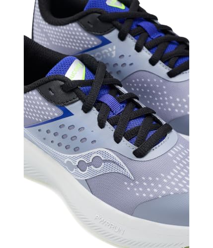 Saucony Ride Kdz Grey/Black/Blue 030 Width-M