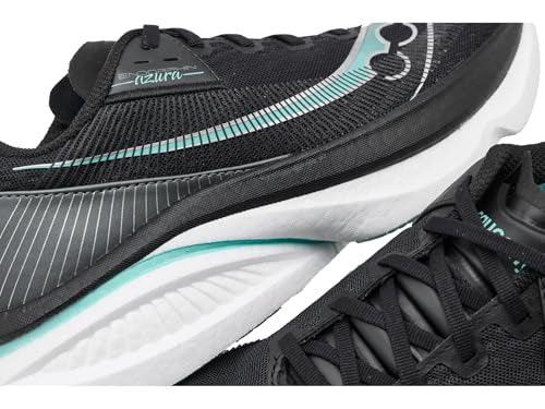 Saucony Women's Endorphin Azura Sneaker, Black/Aqua, 9