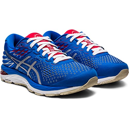 ASICS Women's Gel-Cumulus 21 Running Shoes, 5, Electric Blue/White