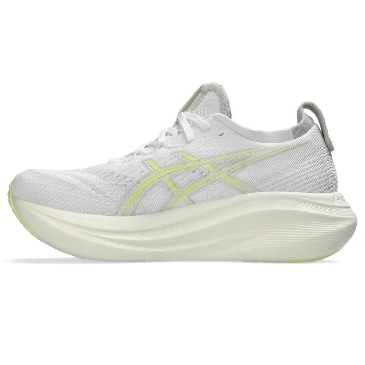 ASICS Men's Gel-Nimbus 27 Running Shoes, 10.5, White/Huddle Yellow