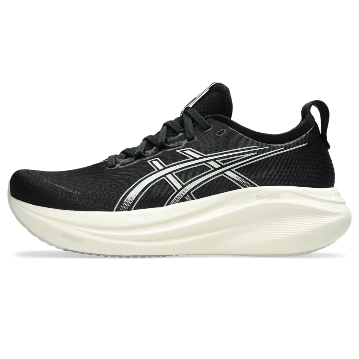 ASICS Men's Gel-Nimbus 27 Running Shoe, 9.5, Black/Lake Grey