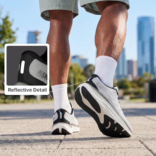 K-Swiss Men's Shadx Running Shoe - Cushioned Wide Lightweight Comfort Shoe Gym Walking Sneakers, White/Black 10