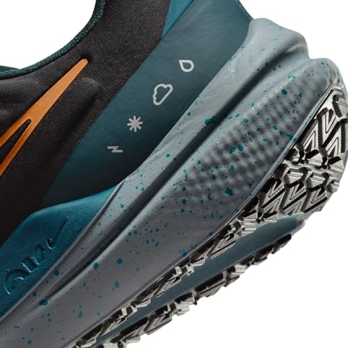 Nike Air Winflo Shield Lowman, Black Safety Orange Geode Teal, 9 US