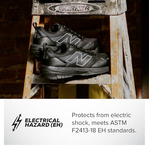Men's New Balance Quikshift Composite Toe Industrial Work Shoes in Black/Black/Black alternate view 6