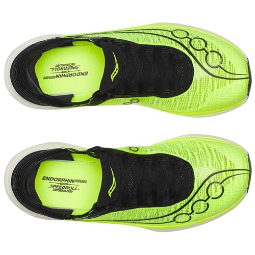 Saucony Unisex Endorphin Elite 2 Road Running Shoe, Citron/Black, 10.5 Men/ 12 Women