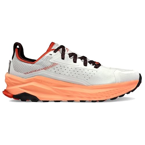 ALTRA Men's Olympus 6 Trail Running Shoe, Gray/Orange, 10.5