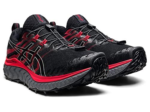 ASICS Men's Trabuco Max Running Shoes, 12, Black/Electric RED