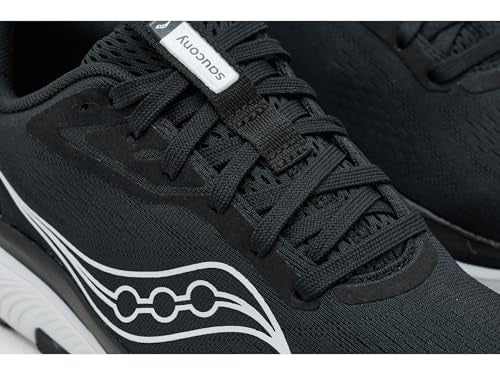 Saucony Men's Echelon 10 Sneaker, Black/Silver, 11 Extra Wide