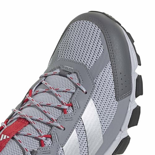 adidas Men's Terrex Rockadia Trail Running, HaloSilverSilverMetallicBetterScarlet, 11