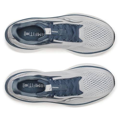 Saucony Men's Ride 18 Sneaker, Cloud/Dusk, 12