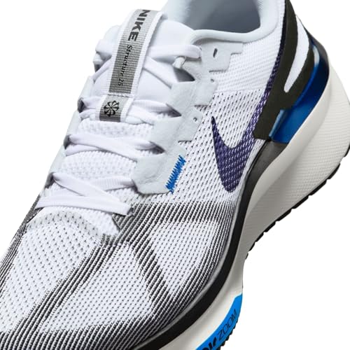 Nike Structure 25 Men's Road Running Shoes (HV5222-100, White/Black/Sail/Photo Blue) Size 11.5