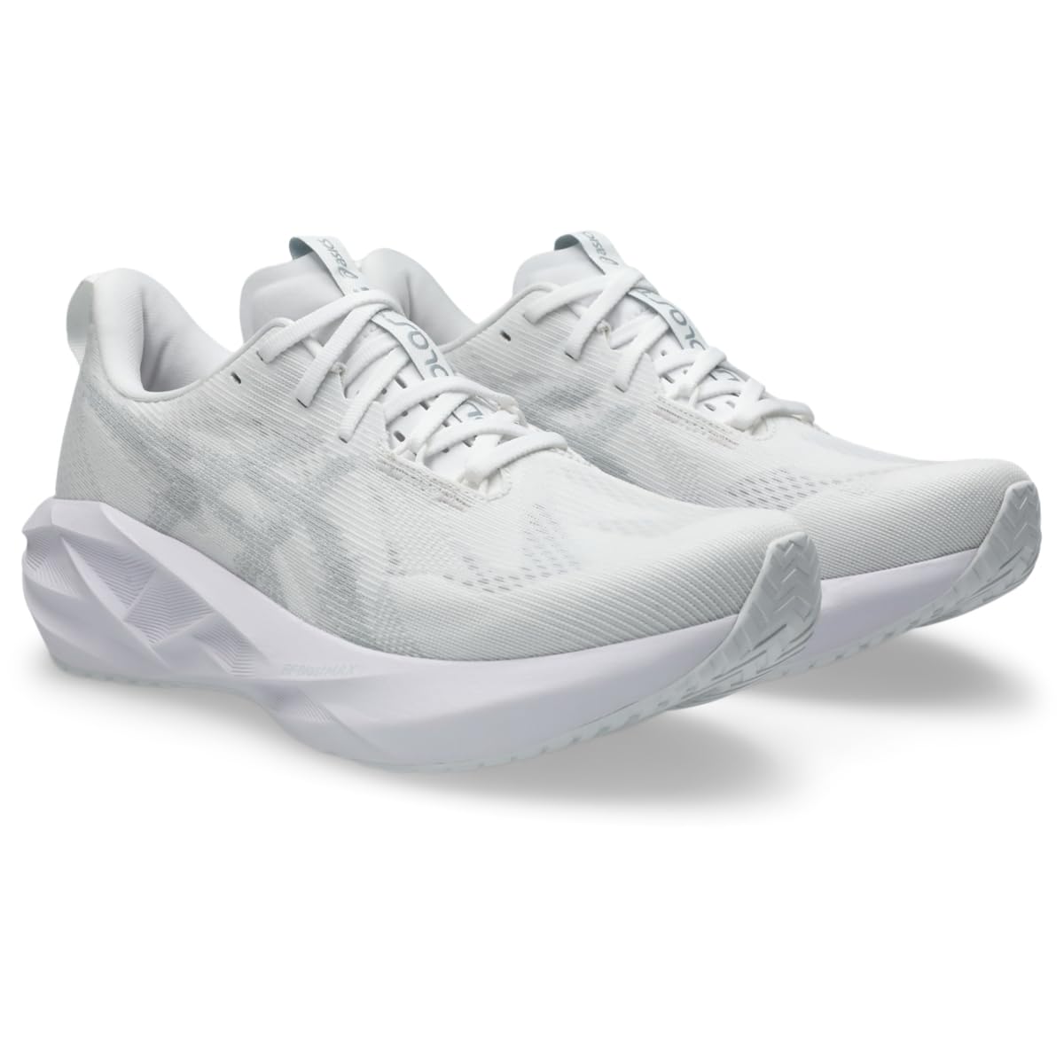ASICS Men's NOVABLAST 5 Running Shoes, 10.5, White/Piedmont Grey - alternate product view 2