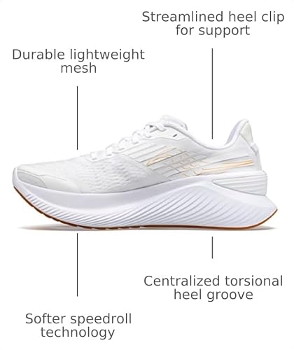 Saucony Men's Endorphin Shift 3 Running Shoe, White/Gum, 8 Wide