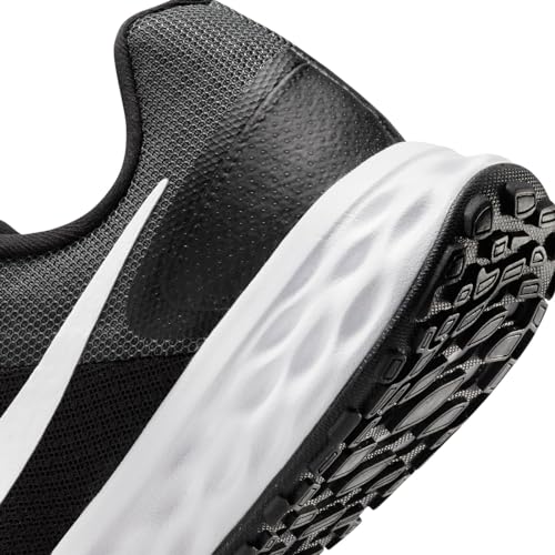 Nike W Nike Revolution 6 Nn, Women's Sneaker, Black White Dk Smoke Grey Cool Grey, 6.5 US